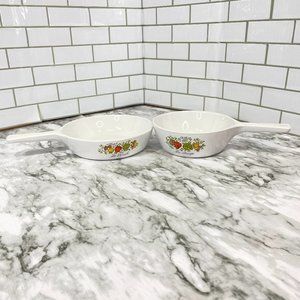 Vtg Set of 2 Corning Ware Spice O' Life Pans P-81-B La Sauge & P-83-B Le Persil